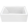 image:imageAqua Eden VTAP5436R22 54Inch Acrylic 3Wall Alcove Tub with Right Hand Drain Glossy White