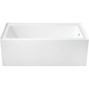 image:imageAqua Eden VTAP603222R 60Inch Acrylic 3Wall Alcove Tub with Right Hand Drain Hole WhiteGlossy White