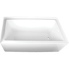 image:imageAqua Eden VTAP603222R 60Inch Acrylic 3Wall Alcove Tub with Right Hand Drain Hole WhiteWhite