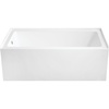image:imageAqua Eden VTAP6032L22 60Inch Acrylic 3Wall Alcove Tub with Left Hand Drain Hole Glossy WhiteGlossy White