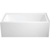 image:imageAqua Eden VTAP6032L22C 60Inch AntiSkid Acrylic 3Wall Alcove Tub with Left Hand Drain Hole White