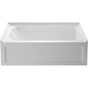 image:imageAqua Eden VTAP6032R21A 60Inch AntiSkid Acrylic 3Wall Alcove Tub with Right Hand Drain Hole White