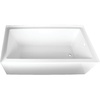 image:imageAqua Eden VTAP663222R 66Inch Acrylic 3Wall Alcove Tub with Right Hand Drain WhiteWhite