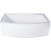 image:imageAqua Eden VTDR663222R 66Inch Acrylic Curved Apron 3Wall Alcove Tub with Right Hand Drain Glossy White
