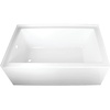 image:imageKingston Brass Aqua Eden VTAP603622L 60Inch Acrylic Alcove Tub with Left Hand Drain WhiteWhite