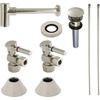 image:imageKingston Brass CC43106DLVOKB30 Trimscape Modern Plumbing Sink Trim Kit with Bottle Trap and Overflow Drain in Polished Nickel