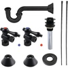 image:imageKingston Brass CC53308VKB30 Trimscape Traditional Plumbing Sink Trim Kit with PTrap and Drain in Brushed NickelMatte Black