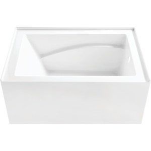 image:imageAqua Eden VTAM4832R22D 48Inch AntiSkid Acrylic 3Wall Alcove Tub with Right Hand Drain Glossy White
