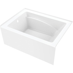 image:imageAqua Eden VTAM4836L22T 48Inch Acrylic 3Wall Alcove Tub with Left Hand Drain Glossy White