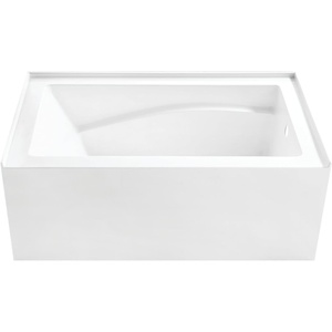 image:imageAqua Eden VTAM5432R22D 54Inch AntiSkid Acrylic 3Wall Alcove Tub with Right Hand Drain Glossy White