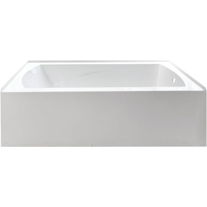 image:imageAqua Eden VTAM6032R21 60Inch Acrylic 3Wall Alcove Tub with Right Hand Drain Hole White