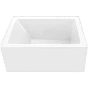 image:imageAqua Eden VTAP4836R22 48Inch Acrylic 3Wall Alcove Tub with Right Hand Drain Glossy WhiteGlossy White