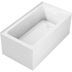 image:imageAqua Eden VTAP5430R22TS 54Inch Acrylic 2Wall Corner Alcove Tub with Right Hand Drain White