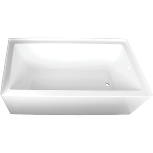 image:imageAqua Eden VTAP603222R 60Inch Acrylic 3Wall Alcove Tub with Right Hand Drain Hole WhiteWhite