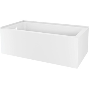 image:imageAqua Eden VTAP6032L21TS 60Inch Acrylic 2Wall Corner Alcove Tub with Left Hand Drain WhiteWhite