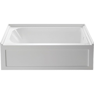 image:imageAqua Eden VTAP6032R21A 60Inch AntiSkid Acrylic 3Wall Alcove Tub with Right Hand Drain Hole White
