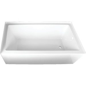 image:imageAqua Eden VTAP663222R 66Inch Acrylic 3Wall Alcove Tub with Right Hand Drain WhiteWhite