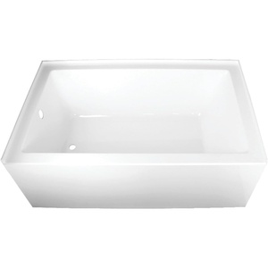 image:imageKingston Brass Aqua Eden VTAP603622L 60Inch Acrylic Alcove Tub with Left Hand Drain WhiteWhite