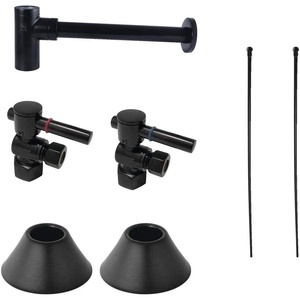 image:imageKingston Brass CC43100DLLKB30 Trimscape Modern Plumbing Sink Trim Kit with Bottle Trap in Matte Black