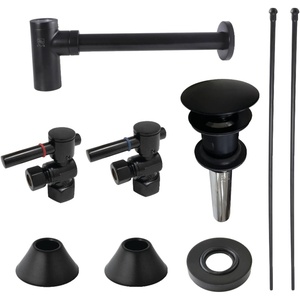 image:imageKingston Brass CC43100DLVOKB30 Trimscape Modern Plumbing Sink Trim Kit with Bottle Trap and Overflow Drain in Matte Black