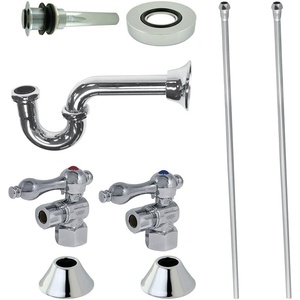 image:imageKingston Brass CC43108VKB30 Trimscape Traditional Plumbing Sink Trim Kit with PTrap and Drain in Brushed NickelPolished Chrome