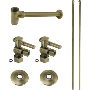 image:imageKingston Brass CC53303DLLKB40 Trimscape Modern Plumbing Sink Trim Kit with Bottle Trap in Antique BrassAntique Brass