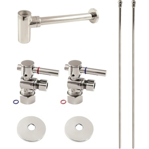 image:imageKingston Brass CC53303DLLKB40 Trimscape Modern Plumbing Sink Trim Kit with Bottle Trap in Antique BrassPolished Nickel