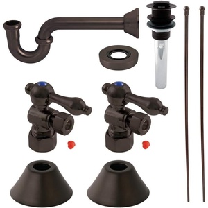 image:imageKingston Brass CC53308VKB30 Trimscape Traditional Plumbing Sink Trim Kit with PTrap and Drain in Brushed NickelOil Rubbed Bronze