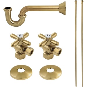 image:imageKingston Brass KPK106P Trimscape Traditional Plumbing Sink Trim Kit with PTrap in Polished NickelBrushed Brass