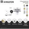 image:image4 Brass Square Grid Shower Drain with Hair Strainer Polished Brass