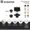 image:image4 Brass Square Grid Shower Drain with Hair Strainer and Base Flange Brushed Brass