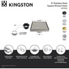 image:image6 Stainless Steel Square Shower Drain with Hair Catcher Brushed Brass