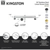 image:imageKingston Brass BSF2428 Watercourse 24 Stainless Steel Linear Shower Drain with Reversible Tile Insert and Flat Grate Brushed Nickel