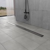 image:imageKingston Brass BSF4821 Watercourse 48 Stainless Steel Linear Shower Drain with Reversible Tile Insert and Flat Grate Polished ChromeMatte Black