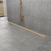 image:imageKingston Brass BSF7227 Watercourse 72 Stainless Steel Linear Shower Drain with Reversible Tile Insert and Flat Grate Brushed BrassBrushed Brass