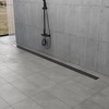 image:imageKingston Brass BSF7227 Watercourse 72 Stainless Steel Linear Shower Drain with Reversible Tile Insert and Flat Grate Brushed BrassMatte Black