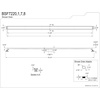 image:imageKingston Brass BSF7227 Watercourse 72 Stainless Steel Linear Shower Drain with Reversible Tile Insert and Flat Grate Brushed BrassMatte Black
