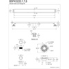 image:imageKingston Brass BSFK3227 Watercourse 32 Stainless Steel Linear Shower Drain with Reversible Tile Insert and Flat Grate Drain with Base Flange and Hair Strainer Brushed Brass