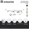 image:imageKingston Brass BSFK6027 Watercourse 60 Stainless Steel Linear Shower Drain with Reversible Tile Insert and Flat Grate Drain with Base Flange and Hair Strainer Brushed BrassBrushed Brass