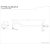 image:imageKingston Brass K117C5 Designer Trimscape Showerscape 17Inch Shower Arm Oil Rubbed BronzeBrushed Nickel