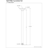 image:imageKingston Brass K210A6 10Inch Rain Drop Ceiling Mount Shower Arm with Round Flange in Polished NickelMatte Black