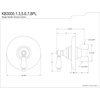 image:imageKingston Brass KB3001PL Vintage Volume Control Polished Chrome 538 x 538 x 3