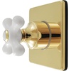 image:imageKingston Brass KS4042AL Restoration SingleHandle SixWay Diverter Valve with Trim Kit Polished BrassPolished Brass