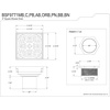 image:imageScroll 4 Brass Square Grid Shower Drain with Hair Strainer Matte Black