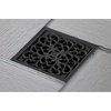image:imageScroll 4 Brass Square Grid Shower Drain with Hair Strainer Oil Rubbed Bronze