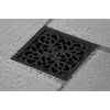 image:imageScroll 4 Brass Square Grid Shower Drain with Hair Strainer Oil Rubbed Bronze