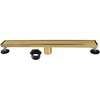 image:imageKingston Brass BSF2427 Watercourse 24 Stainless Steel Linear Shower Drain with Reversible Tile Insert and Flat Grate Brushed Brass