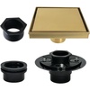image:imageKingston Brass BSFK6628 Watercourse 6 Square Shower Drain with Flange Brushed NickelBrushed Brass