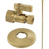 image:imageKingston Brass KF43158TKF20 Toilet Supply Kit 12 FIP x 38 OD Comp Straight Valve Brushed NickelBrushed Brass