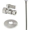 image:imageKingston Brass KF43158TKF20 Toilet Supply Kit 12 FIP x 38 OD Comp Straight Valve Brushed NickelBrushed Nickel